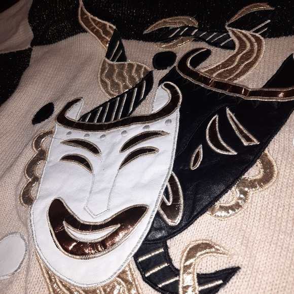 Vintage Bonnie Boerer & Company padded shoulder festive(ish) sweater - Picture 4 of 12